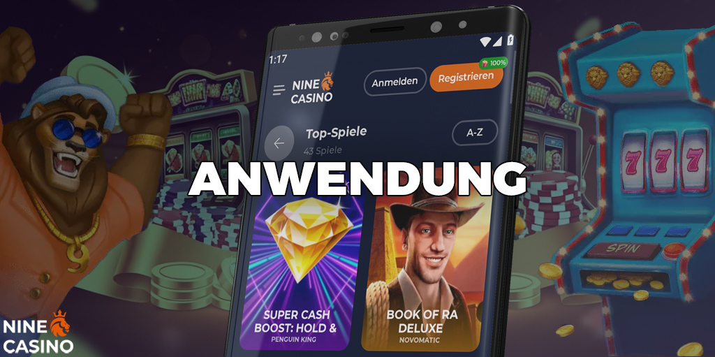 Alle Slots, Casino -Spiele und sogar Sportwetten sind in der Ninecasino -Anwendung erhältlich